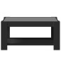 vidaXL Tavolino Salotto con LED Nero 93x53x45 cm Legno Multistrato vidaXL Tavolino Salotto con LED Nero 93x53x45 cm Legno Multistrato