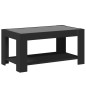 vidaXL Tavolino Salotto con LED Nero 93x53x45 cm Legno Multistrato vidaXL Tavolino Salotto con LED Nero 93x53x45 cm Legno Multistrato