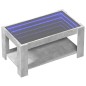 vidaXL Tavolino Salotto con LED Grigio Cemento 93x53x45 cm Multistrato