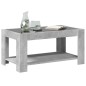 vidaXL Tavolino Salotto con LED Grigio Cemento 93x53x45 cm Multistrato