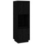 Credenza Nera 38x35x117 cm in Legno Massello di Pino Credenza Nera 38x35x117 cm in Legno Massello di Pino