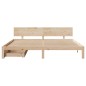 vidaXL Giroletto con Cassetti 200x200 cm in Legno Massello di Pino