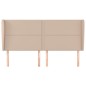vidaXL Testiera ad Orecchio Cappuccino 203x23x118/128 cm in Similpelle vidaXL Testiera ad Orecchio Cappuccino 203x23x118/128 cm in Similpelle