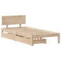 vidaXL Giroletto con Cassetti 90x200 cm in Legno Massello di Pino vidaXL Giroletto con Cassetti 90x200 cm in Legno Massello di Pino