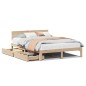 vidaXL Giroletto con Cassetti 150x200 cm in Legno Massello di Pino vidaXL Giroletto con Cassetti 150x200 cm in Legno Massello di Pino