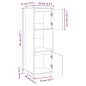 Credenza Nera 38x35x117 cm in Legno Massello di Pino Credenza Nera 38x35x117 cm in Legno Massello di Pino