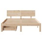 vidaXL Giroletto con Cassetti 150x200 cm in Legno Massello di Pino vidaXL Giroletto con Cassetti 150x200 cm in Legno Massello di Pino