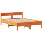 vidaXL Letto senza Materasso Marrone Cera 160x200 cm in Legno di Pino vidaXL Letto senza Materasso Marrone Cera 160x200 cm in Legno di Pino
