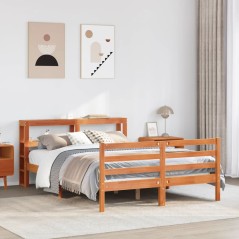 vidaXL Letto senza Materasso Marrone Cera 160x200 cm in Legno di Pino