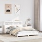 vidaXL Letto senza Materasso Bianco 120x200 cm Legno Massello di Pino vidaXL Letto senza Materasso Bianco 120x200 cm Legno Massello di Pino