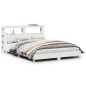 vidaXL Letto senza Materasso Bianco 120x200 cm Legno Massello di Pino vidaXL Letto senza Materasso Bianco 120x200 cm Legno Massello di Pino
