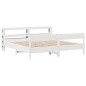 vidaXL Giroletto senza Materasso Bianco 200x200 cm Legno Massello Pino vidaXL Giroletto senza Materasso Bianco 200x200 cm Legno Massello Pino