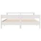 vidaXL Giroletto senza Materasso Bianco 200x200 cm Legno Massello Pino vidaXL Giroletto senza Materasso Bianco 200x200 cm Legno Massello Pino
