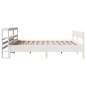 vidaXL Giroletto senza Materasso Bianco 200x200 cm Legno Massello Pino vidaXL Giroletto senza Materasso Bianco 200x200 cm Legno Massello Pino