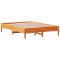 vidaXL Letto senza Materasso Marrone Cera 150x200 cm in Legno di Pino vidaXL Letto senza Materasso Marrone Cera 150x200 cm in Legno di Pino