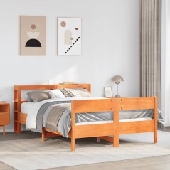 vidaXL Letto senza Materasso Marrone Cera 120x190 cm in Legno di Pino