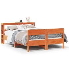 vidaXL Letto senza Materasso Marrone Cera 120x190 cm in Legno di Pino
