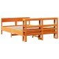 vidaXL Letto senza Materasso Marrone Cera 120x190 cm in Legno di Pino vidaXL Letto senza Materasso Marrone Cera 120x190 cm in Legno di Pino