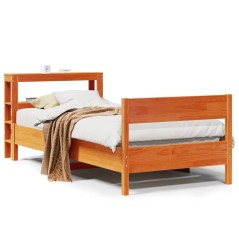 vidaXL Letto senza Materasso Marrone Cera 75x190 cm in Legno di Pino
