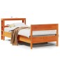vidaXL Letto senza Materasso Marrone Cera 75x190 cm in Legno di Pino vidaXL Letto senza Materasso Marrone Cera 75x190 cm in Legno di Pino