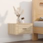 Comodino a Muro Rovere Sonoma 50x36x25 cm Comodino a Muro Rovere Sonoma 50x36x25 cm