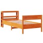 vidaXL Letto senza Materasso Marrone Cera 75x190 cm in Legno di Pino vidaXL Letto senza Materasso Marrone Cera 75x190 cm in Legno di Pino
