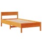 vidaXL Letto senza Materasso Marrone Cera 75x190 cm in Legno di Pino vidaXL Letto senza Materasso Marrone Cera 75x190 cm in Legno di Pino