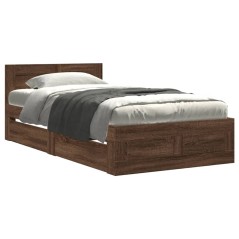 vidaXL Giroletto Testiera Rovere Marrone 75x190 cm Legno Multistrato