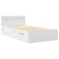 vidaXL Giroletto con Testiera Bianco 75x190 cm in Legno Multistrato vidaXL Giroletto con Testiera Bianco 75x190 cm in Legno Multistrato
