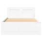 vidaXL Giroletto con Testiera Bianco 75x190 cm in Legno Multistrato vidaXL Giroletto con Testiera Bianco 75x190 cm in Legno Multistrato