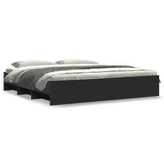 vidaXL Giroletto Nero 200x200 cm in Legno Multistrato