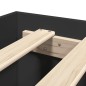 vidaXL Giroletto Nero 200x200 cm in Legno Multistrato vidaXL Giroletto Nero 200x200 cm in Legno Multistrato