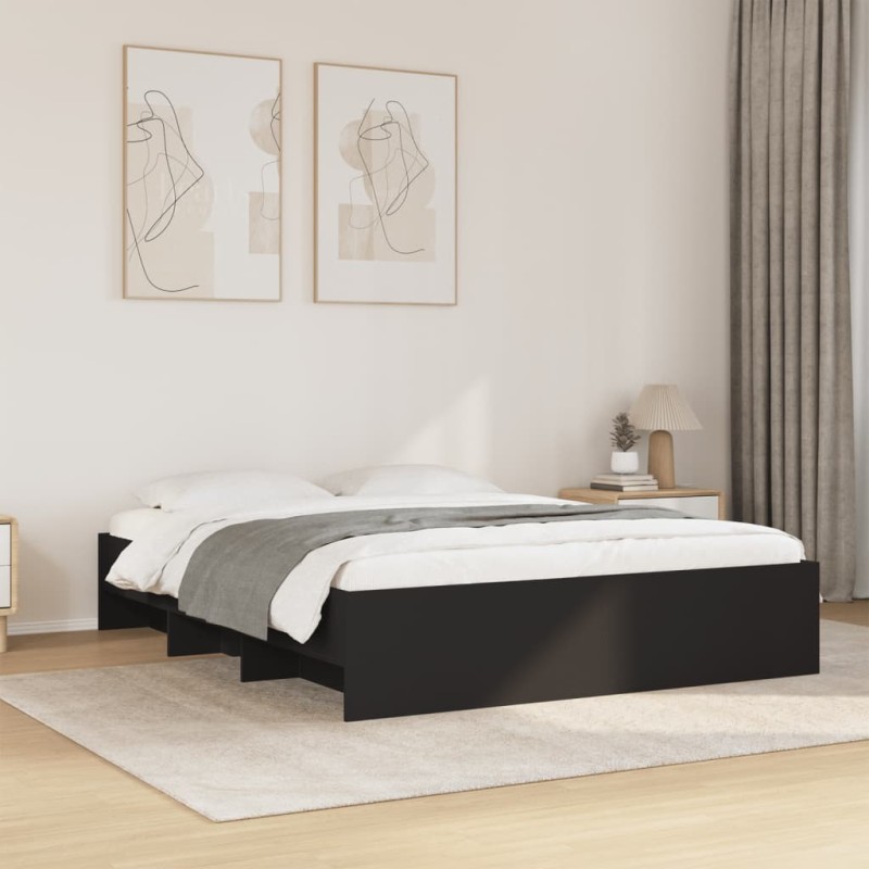 vidaXL Giroletto Nero 150x200 cm in Legno Multistrato vidaXL Giroletto Nero 150x200 cm in Legno Multistrato