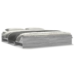 vidaXL Giroletto Grigio Sonoma 200x200 cm in Legno Multistrato