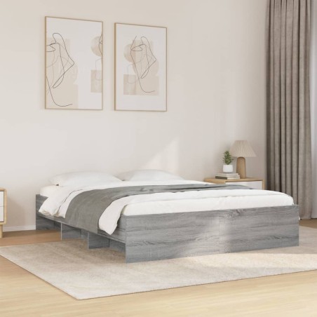 vidaXL Giroletto Grigio Sonoma 150x200 cm in Legno Multistrato