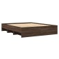 vidaXL Giroletto senza Materasso Rovere Marrone 160x200 cm Truciolato vidaXL Giroletto senza Materasso Rovere Marrone 160x200 cm Truciolato
