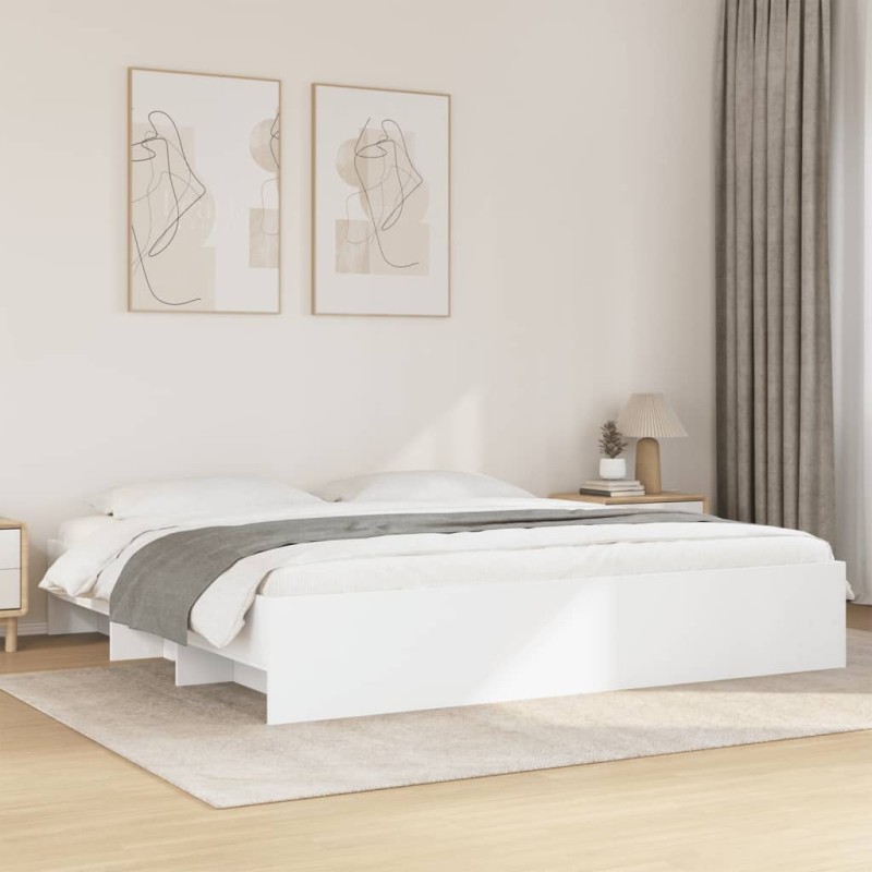 vidaXL Giroletto senza Materasso Bianco 180x200 cm Legno Multistrato