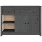 Credenza Grigia 100x35x74 cm in Legno Massello di Pino Credenza Grigia 100x35x74 cm in Legno Massello di Pino