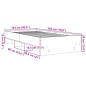vidaXL Giroletto Grigio Sonoma 100x200 cm in Legno Multistrato