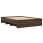 vidaXL Giroletto senza Materasso Rovere Marrone 140x190 cm Truciolato vidaXL Giroletto senza Materasso Rovere Marrone 140x190 cm Truciolato