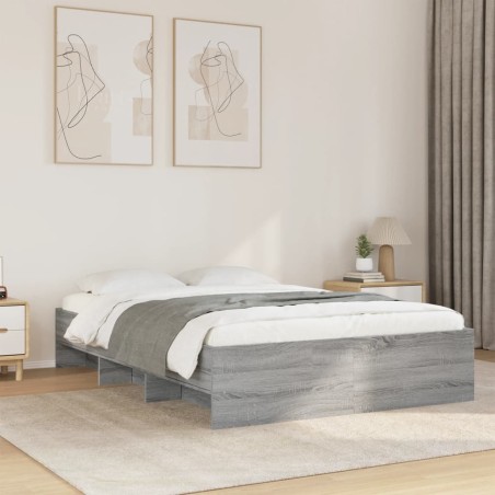 vidaXL Giroletto Grigio Sonoma 135x190 cm in Legno Multistrato