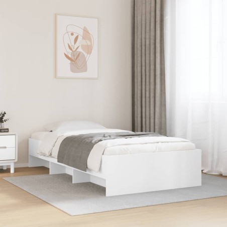 vidaXL Giroletto Bianco 90x190 cm in Legno Multistrato