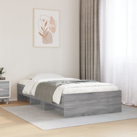 vidaXL Giroletto Grigio Sonoma 75x190 cm in Legno Multistrato