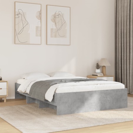 vidaXL Giroletto Grigio Cemento 135x190 cm in Legno Multistrato