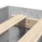 vidaXL Giroletto Grigio Cemento 135x190 cm in Legno Multistrato vidaXL Giroletto Grigio Cemento 135x190 cm in Legno Multistrato