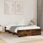vidaXL Giroletto senza Materasso Rovere Fumo 140x190 cm in Truciolato vidaXL Giroletto senza Materasso Rovere Fumo 140x190 cm in Truciolato