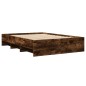 vidaXL Giroletto senza Materasso Rovere Fumo 140x190 cm in Truciolato vidaXL Giroletto senza Materasso Rovere Fumo 140x190 cm in Truciolato