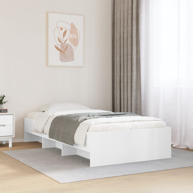vidaXL Giroletto Bianco 75x190 cm in Legno Multistrato vidaXL Giroletto Bianco 75x190 cm in Legno Multistrato