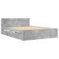 vidaXL Giroletto Testiera Grigio Cemento 120x190 cm Legno Multistrato vidaXL Giroletto Testiera Grigio Cemento 120x190 cm Legno Multistrato