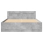 vidaXL Giroletto Testiera Grigio Cemento 120x190 cm Legno Multistrato vidaXL Giroletto Testiera Grigio Cemento 120x190 cm Legno Multistrato